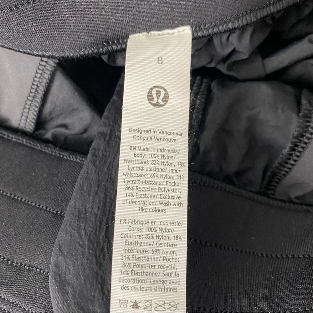 Lululemon Black Cropped Zip Hem Jogger Pants – Size 8 - Picture 3 of 7
